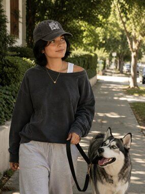 Dogs Adjustable Baseball Cap, Just A Girl Who Loves Dogs Hat, Grey Denim